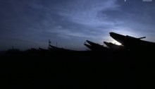 Silhouette of Boats