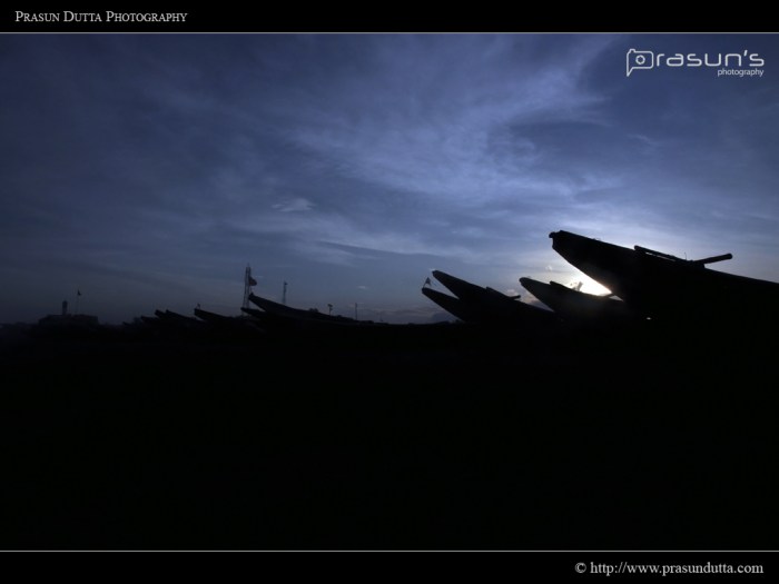 Silhouette of Boats